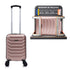 Maleta de Cabina ABS 40x30x20(24L)| Capacidad Máxima| Equipaje de Mano con Ruedas Desmontables para Ryanair | Vueling | EasyJet - Rosa Dorado