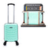 Maleta de Cabina ABS 40x30x20(24L)| Capacidad Máxima| Equipaje de Mano con Ruedas Desmontables para Ryanair | Vueling | EasyJet - Menta