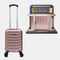 Maleta de Cabina ABS 40x30x20(24L)| Capacidad Máxima| Equipaje de Mano con Ruedas Desmontables para Ryanair | Vueling | EasyJet - Rosa Dorado