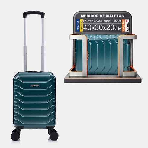 Maleta de Cabina ABS 40x30x20(24L)| Capacidad Máxima| Equipaje de Mano con Ruedas Desmontables para Ryanair | Vueling | EasyJet - Verde