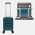 Maleta de Cabina ABS 40x30x20(24L)| Capacidad Máxima| Equipaje de Mano con Ruedas Desmontables para Ryanair | Vueling | EasyJet - Verde