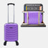 Maleta de Cabina ABS 40x30x20(24L)| Capacidad Máxima| Equipaje de Mano con Ruedas Desmontables para Ryanair | Vueling | EasyJet - Morado