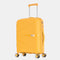 Maleta de cabina 55x39x21.5 cm (46L) Polipropileno - Candado Incrustado - 20 Pulgadas - Amarillo - Chocolate