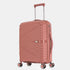 Maleta de cabina 55x39x21.5 cm (46L) Polipropileno - Candado Incrustado - 20 Pulgadas - Rosa Dorado - Chocolate