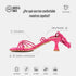Sandalias con tacón de piel con tiras trenzadas para mujer fucsia Gabriella