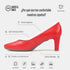 Zapatos de tacón 6.5cm de piel rojo Tania