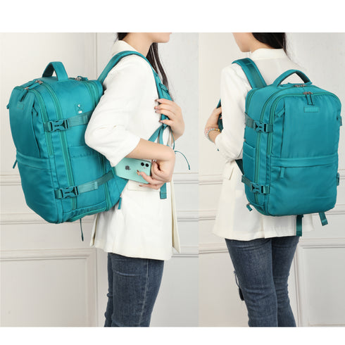 Mochila de viagem de cabine expansível dos anos 90 para Ryanair 40x25x20-25cm, com bolsa para sapatilhas, mochila casual