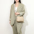 Bolso bandolera mujer pequeño de cuero PU tres compartimentos y dos bandoleras, bolso mensajero para cruzar polipiel regalo original para mujer - Taupe