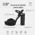 Zapatos de fiesta de tacón mujer negro María