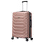 RAYKONG Maleta Grande Expandible ABS+Policarbonato 75x49x31cm - 33.50cm Extendido | 114L - 123L | 28 Pulgadas | 25kg semirígidas candado combinación - RosaDorado
