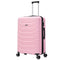 RAYKONG Maleta Grande Expandible ABS+Policarbonato 75x49x31cm - 33.50cm Extendido | 114L - 123L | 28 Pulgadas | 25kg semirígidas candado combinación - RosaClaro