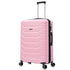 RAYKONG Maleta Grande Expandible ABS+Policarbonato 75x49x31cm - 33.50cm Extendido | 114L - 123L | 28 Pulgadas | 25kg semirígidas candado combinación - RosaClaro
