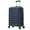 RAYKONG Mala Média Expansível ABS+Policarbonato 66x45x27.50cm - 30cm Expandida | 82L - 90L | 24 Polegadas | 23kg semirrígida cadeado de combinação - Azul Marinho