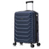 RAYKONG Mala Média Expansível ABS+Policarbonato 66x45x27.50cm - 30cm Expandida | 82L - 90L | 24 Polegadas | 23kg semirrígida cadeado de combinação - Azul Marinho