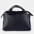 Bolso bandolera para mujer de piel con asas de mano azul marino Amelie