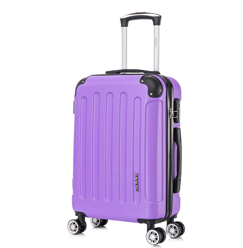 RAYKONG Mala Média ABS 66x43x25cm | 71L | 24 Polegadas | até 23kg semirrígida - Roxo