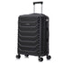 RAYKONG Mala Média Expansível ABS+Policarbonato 66x45x27.50cm - 30cm Expandida | 82L - 90L | 24 Polegadas | 23kg semirrígida cadeado de combinação - Preto