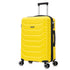 RAYKONG Mala Média Expansível ABS+Policarbonato 66x45x27.50cm - 30cm Expandido | 82L - 90L | 24 Polegadas | 23kg semirrígida cadeado de combinação - Amarelo