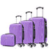 Raykong Conjunto de maletas de viaje de 4 piezas Neceser(29cm)/55cm/68cm/78cm ABS Waves - Morada