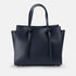 Bolso bandolera mujer de piel con asas de mano azul marino Mercedes