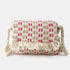 Bolso de rafia trenzado para mujer fucsia Eugenia