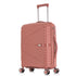 Maleta de cabina 55x39x21.5 cm (46L) Polipropileno - Candado Incrustado - 20 Pulgadas - Rosa Dorado - Chocolate