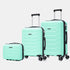 Conjunto de 3 Maletas|Neceser 29x35x16.50cm|Maleta Cabina ABS+PC 55x40x20cm|Mediana Expandible 20kg-23kg - 66x45x27.50-30cm | Menta