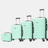 Conjunto de 4 Maletas ABS+PC|Neceser 29cm|Cabina 55x40x20cm|Mediana Expandible 20kg-23kg - 66x45x27.50-30cm|Grande Expandible 23kg-25kg - 75x49x31-33.50cm | Menta