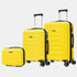 Conjunto de 3 Maletas|Neceser 29x35x16.50cm|Maleta Cabina ABS+PC 55x40x20cm|Mediana Expandible 20kg-23kg - 66x45x27.50-30cm | Amarillo