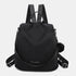 Mochila antirrobo Impermeable para mujer (14.80L) | Mochila Convertible en bolso con pompón y asa desmontable de adorno Negro