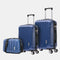 1990s Conjunto de Malas de Policarbonato Rígido 3 Peças|Mala de Cabine 55cm|Mala Média 68cm|Necessaire 29cm|Azul Marinho