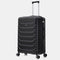 RAYKONG Maleta Grande Expandible ABS+Policarbonato 75x49x31cm - 33.50cm Extendido | 114L - 123L | 28 Pulgadas | 25kg semirígidas candado combinación - Negro