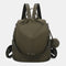 Mochila antirrobo Impermeable para mujer (14.80L) | Mochila Convertible en bolso con pompón y asa desmontable de adorno Verde