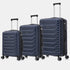 Raykong Juego de maletas 3 piezas | Maleta Cabina 55cm | Mediana Expansible 65cm | Grande Expansible 75cm - Watt (Navy)