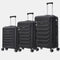 Raykong Conjunto de Malas de Viagem 3 peças | Mala de Cabine 55cm | Média Expansível 65cm | Grande Expansível 75cm - Watt (Preto)