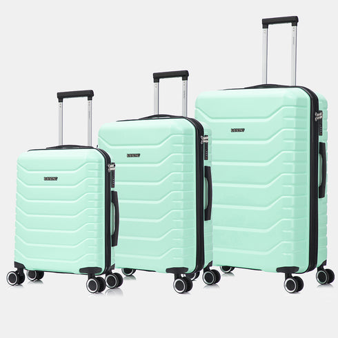Raykong Juego de maletas 3 piezas | Maleta Cabina 55cm | Mediana Expansible 65cm | Grande Expansible 75cm - Watt (Menta)