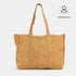 Bolso shopper para mujer de piel para personalizar con tachuelas marrón claro Alexandra