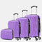 Raykong Conjunto de maletas de viaje de 4 piezas Neceser(29cm)/55cm/68cm/78cm ABS Waves - Morada