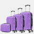 Raykong Conjunto de maletas de viaje de 4 piezas Neceser(29cm)/55cm/68cm/78cm ABS Waves - Morada
