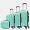 Raykong Conjunto de maletas de viaje de 4 piezas Neceser(29cm)/55cm/68cm/78cm ABS Waves - Menta