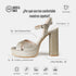 Zapatos de fiesta de tacón mujer dorado María