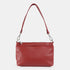 Bolso bandolera de piel para mujer con asa corta burdeos Martina