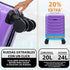 Maleta de Cabina ABS 40x30x20(24L)| Capacidad Máxima| Equipaje de Mano con Ruedas Desmontables para Ryanair | Vueling | EasyJet - Morado
