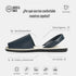Menorquinas de piel para mujer azul marino Adara