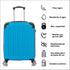 Raykong Maleta Cabina ABS 55x40x20cm (44L) Maxima aprovechamiento de espacio - 20 Pulgadas - Turquesa