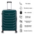 RAYKONG Maleta Grande Expandible ABS+Policarbonato 75x49x31cm - 33.50cm Extendido | 114L - 123L | 28 Pulgadas | 25kg semirígidas candado combinación - Verde