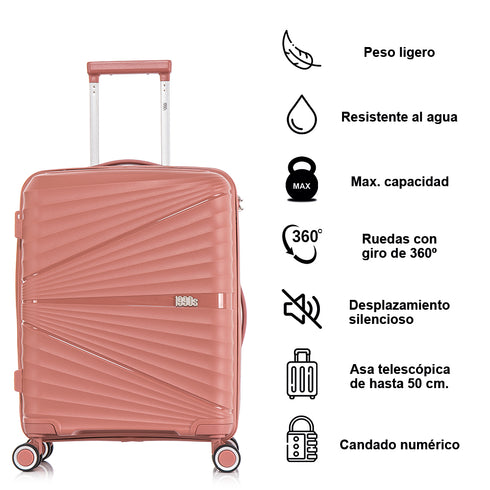 1990s Maleta Grande Extensible 75cm Choco Rosa
