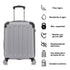 Raykong Maleta Cabina ABS 55x40x20cm (44L) Maxima aprovechamiento de espacio - 20 Pulgadas - Plateada