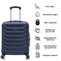 Raykong Juego de maletas 3 piezas | Maleta Cabina 55cm | Mediana Expansible 65cm | Grande Expansible 75cm - Watt (Navy)