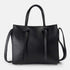 Bolso bandolera mujer de piel con asas de mano negro Mercedes